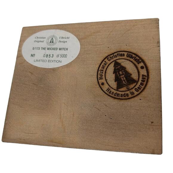 Christian Ulbricht Wicked Witch Nutcracker Ltd Ed 853/5000 German Halloween Oz - Picture 8 of 14